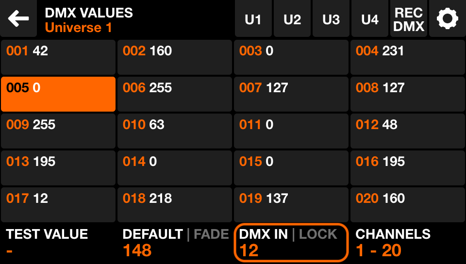 DMX 数值映射