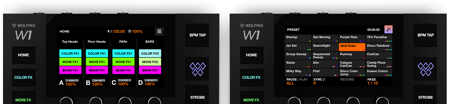 WLINK 主页与预设